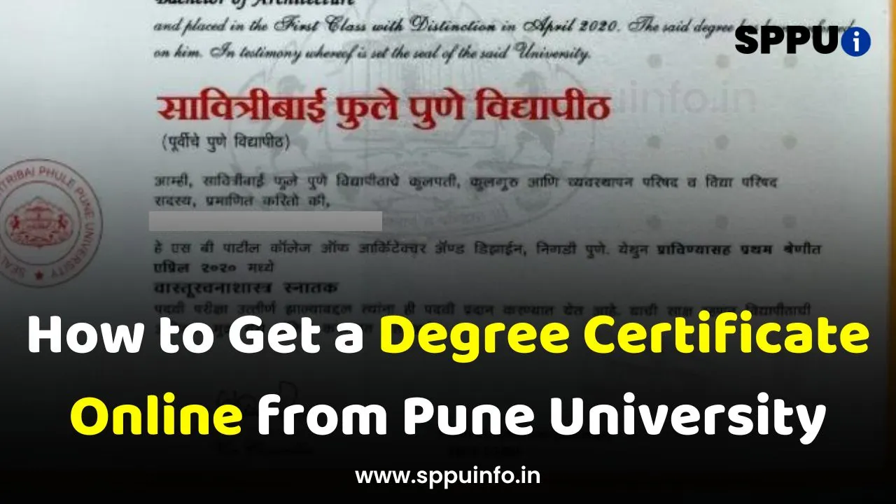 How to Get a Degree Certificate Online from Pune University